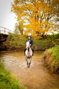 Big smiles from Will after Autumn Gallops